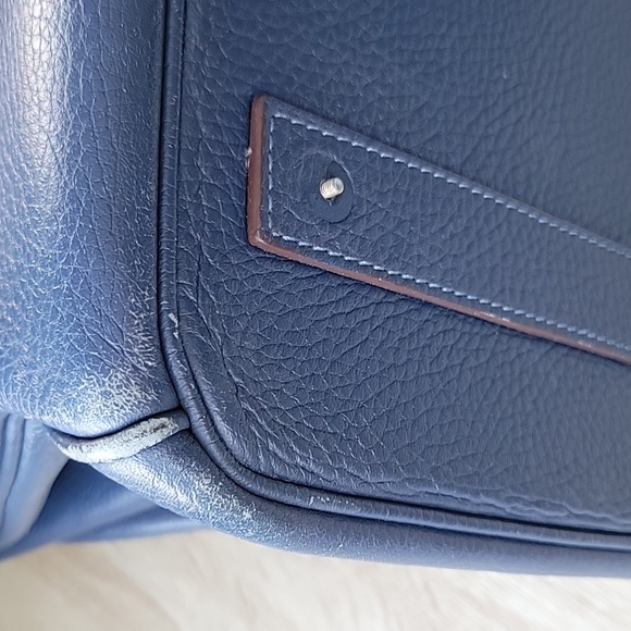 Top Grain Leather Birkin Inspired Handbag - Picture 7 of 12